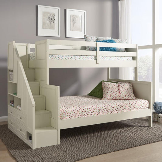 Homestyles Furniture - Naples White Twin Over Full Bunk Bed - 5530-56 veiw 1