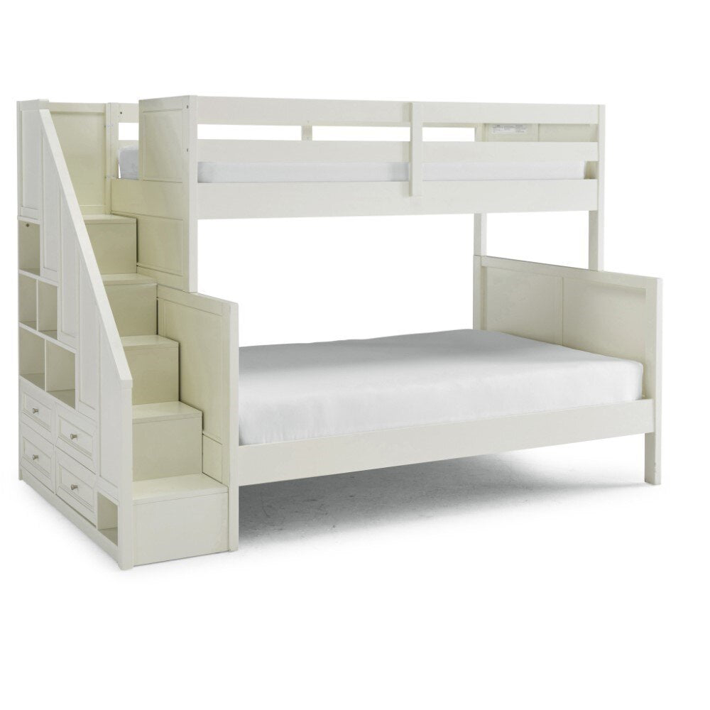 Homestyles Furniture - Naples White Twin Over Full Bunk Bed - 5530-56 veiw 3
