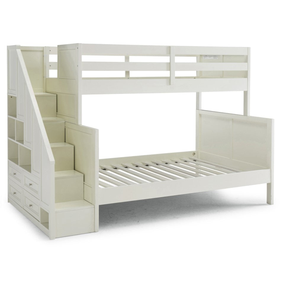 Homestyles Furniture - Naples White Twin Over Full Bunk Bed - 5530-56 veiw 4