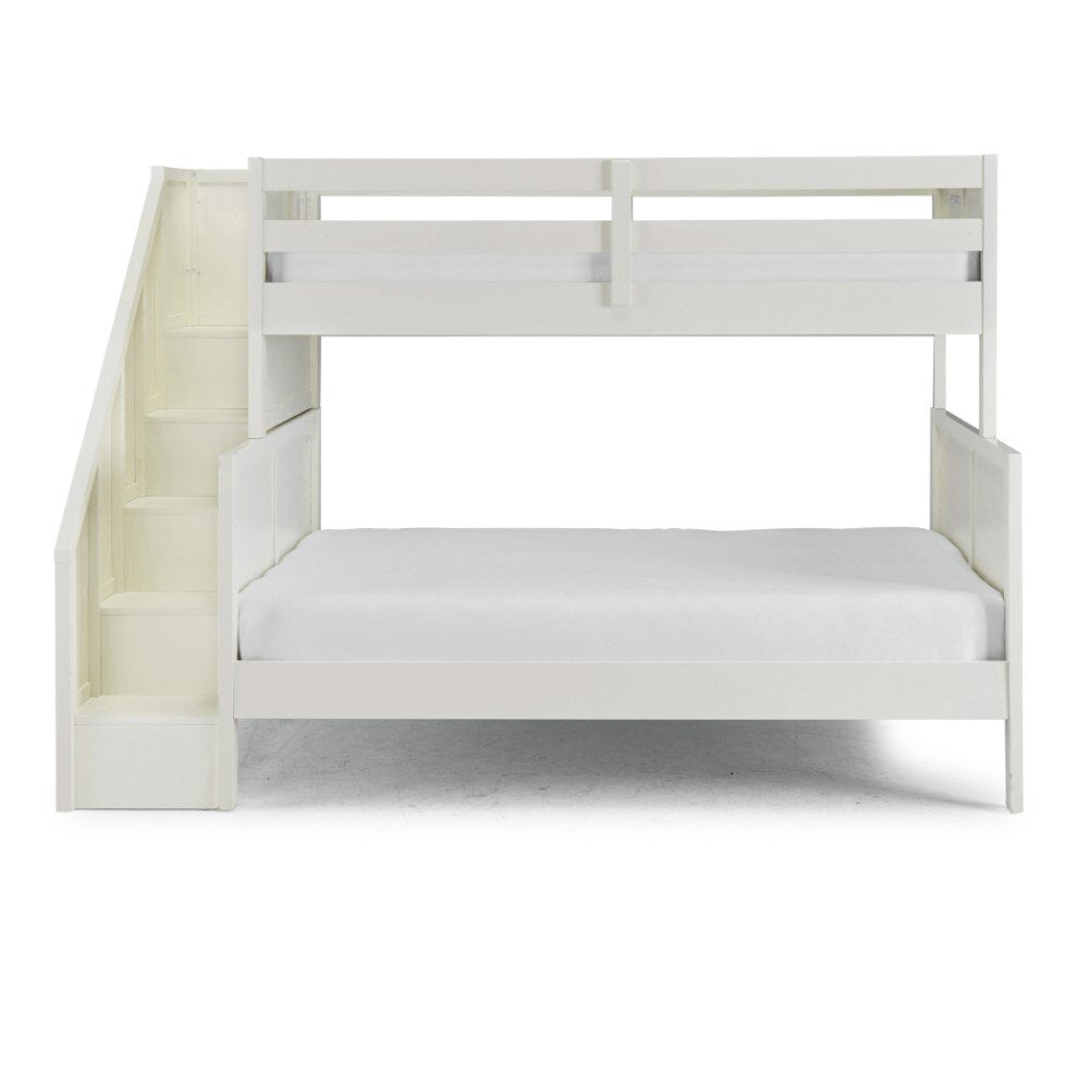 Homestyles Furniture - Naples White Twin Over Full Bunk Bed - 5530-56 veiw 5