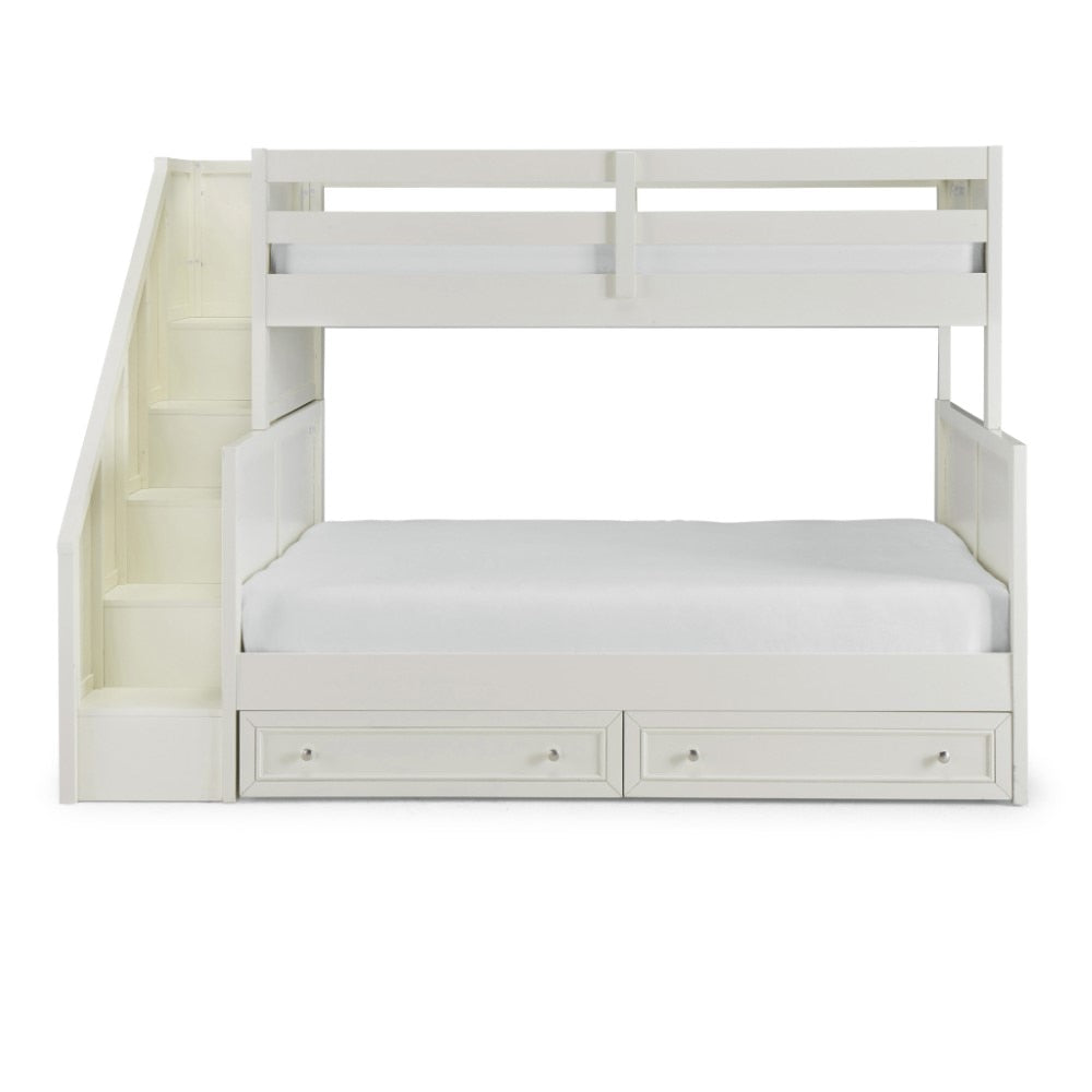 Homestyles Furniture - Naples White Twin Over Full Bunk Bed - 5530-56D veiw 3