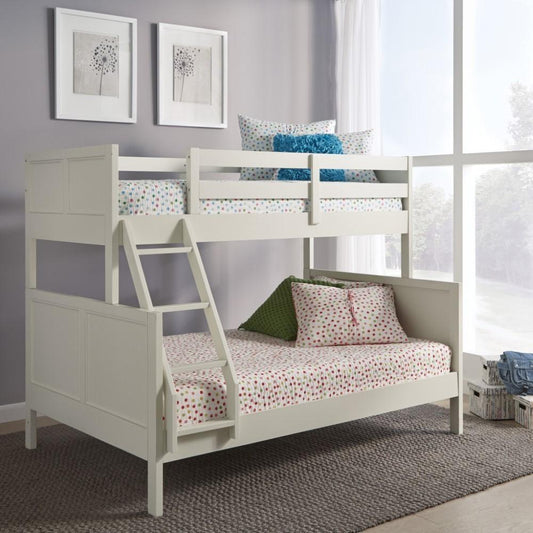 Homestyles Furniture - Naples White Twin Over Full Bunk Bed - 5530-55 veiw 1