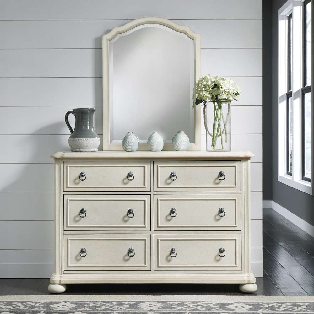 Homestyles - Provence Off-White Dresser with Mirror - 5502-74 veiw 2