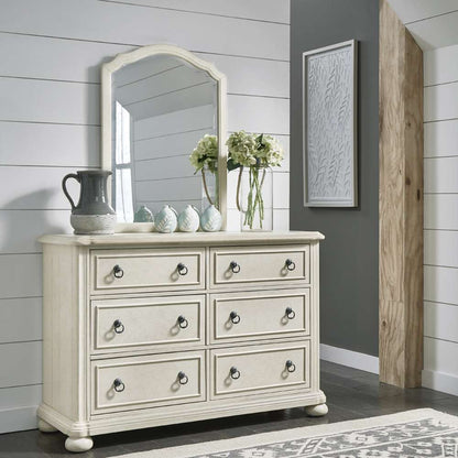 Homestyles - Provence Off-White Dresser with Mirror - 5502-74 veiw 3