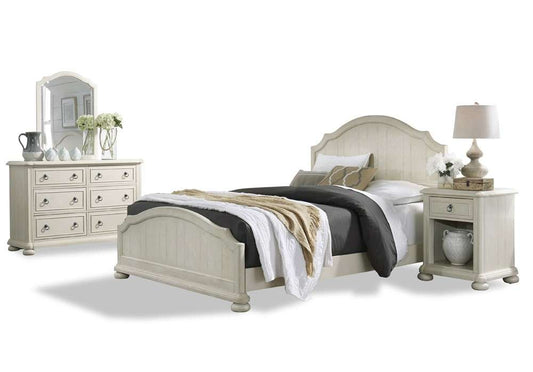 Homestyles - Provence Off-White Queen Bed with Nightstand and Dresser with Mirror - 5502-5022 veiw 1