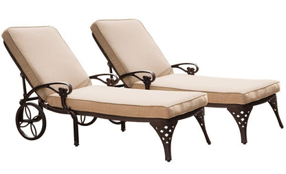 Homestyles Furniture - Sanibel Brown Chaise Lounge with Cushion - 6655-83C veiw 1