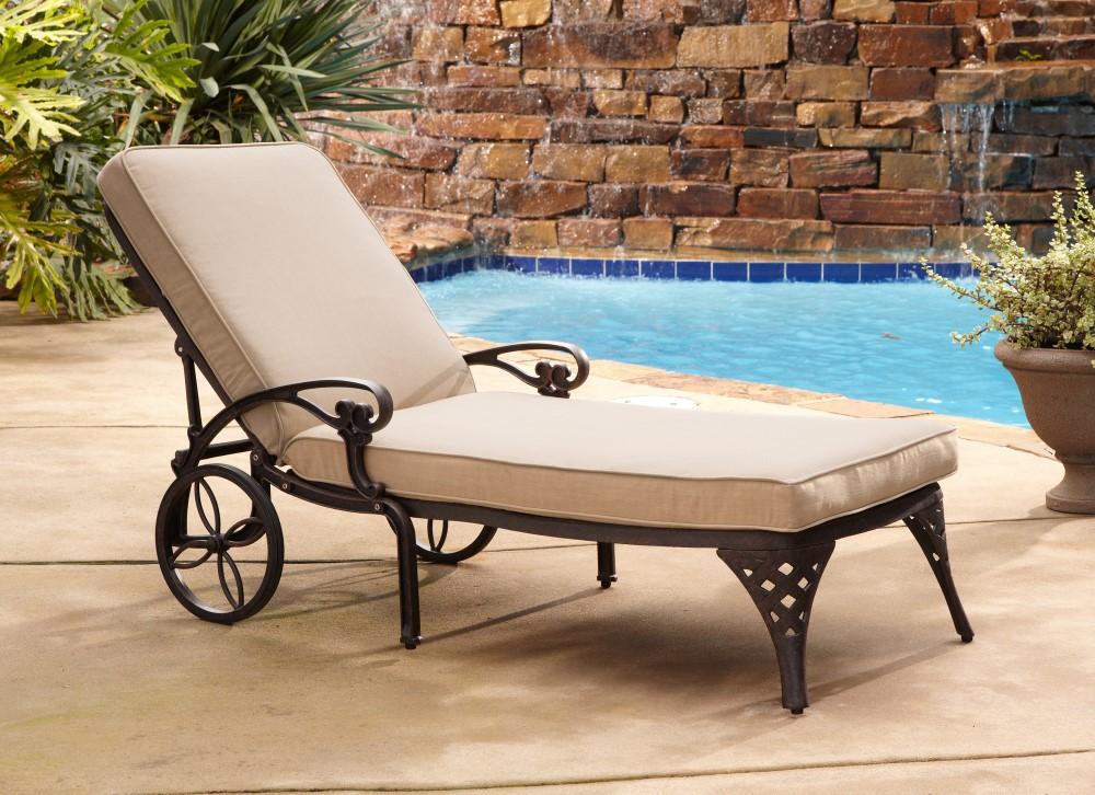 Homestyles Furniture - Sanibel Brown Chaise Lounge with Cushion - 6655-83C veiw 2