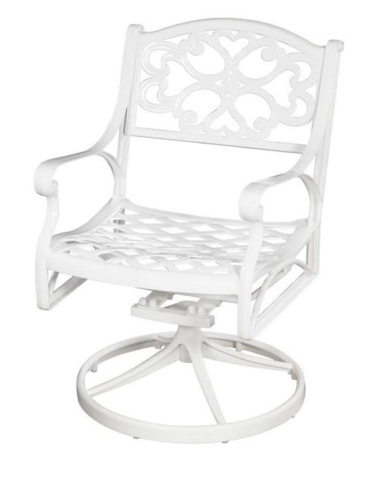 Homestyles Furniture - Sanibel White Swivel Rocking Chair - 6652-53 veiw 1