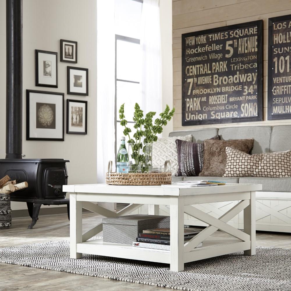 Homestyles Furniture - Seaside Lodge White Coffee Table - 5523-21 veiw 2