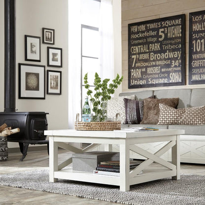 Homestyles Furniture - Seaside Lodge White Coffee Table - 5523-21 veiw 2