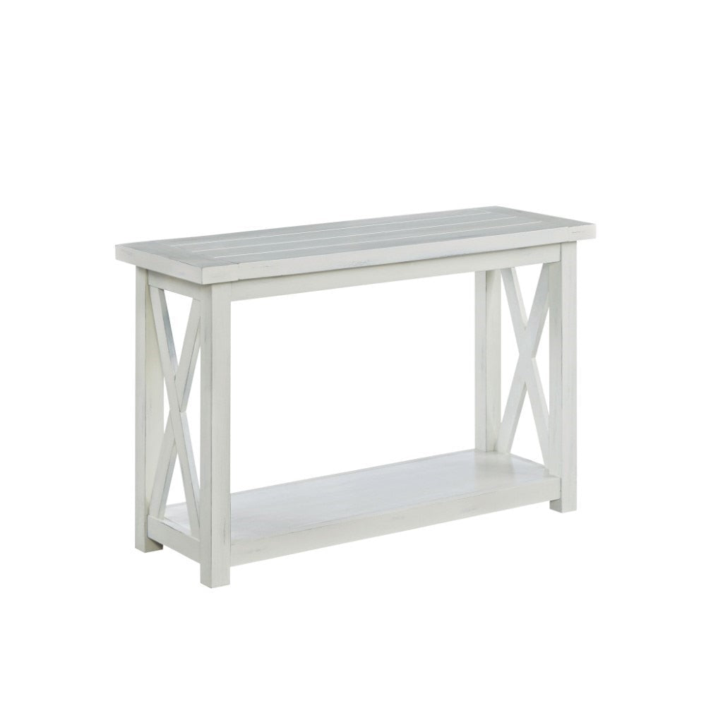 Homestyles Furniture - Seaside Lodge White Console Table - 5523-22 veiw 1