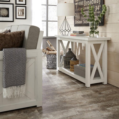 Homestyles Furniture - Seaside Lodge White Console Table - 5523-22 veiw 2