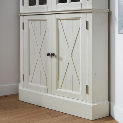 Homestyles Furniture - Seaside Lodge White Corner Cabinet - 5523-68 veiw 3