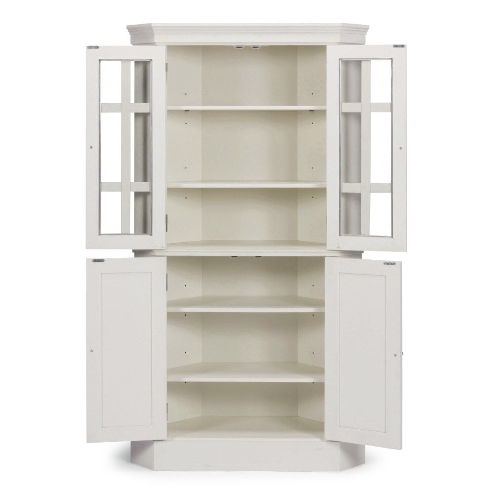 Homestyles Furniture - Seaside Lodge White Corner Cabinet - 5523-68 veiw 9