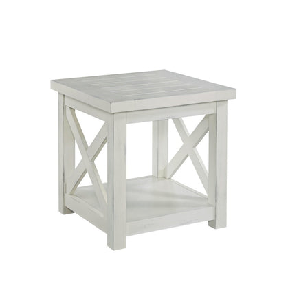 Homestyles Furniture - Seaside Lodge White End Table - 5523-20 veiw 1