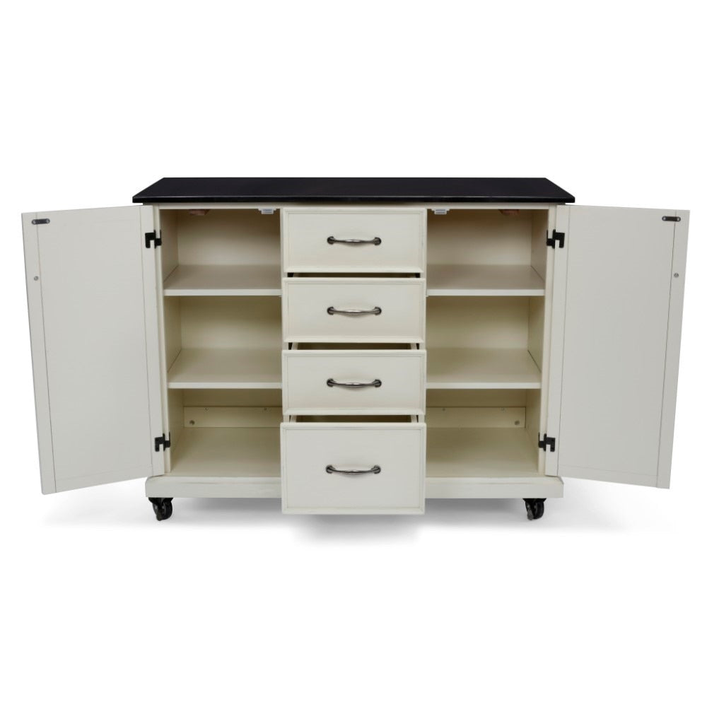 Homestyles Furniture - Seaside Lodge White Kitchen Cart - 5523-954 veiw 2