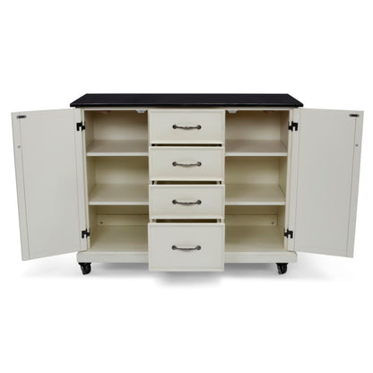 Homestyles Furniture - Seaside Lodge White Kitchen Cart - 5523-954 veiw 2