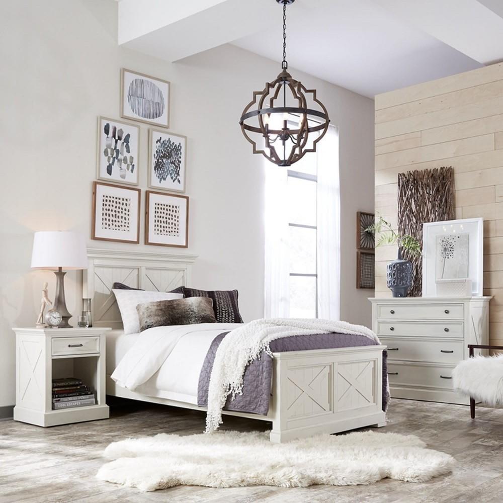 Homestyles Furniture - Seaside Lodge White Twin Bed, Nightstand and Chest - 5523-4021 veiw 1