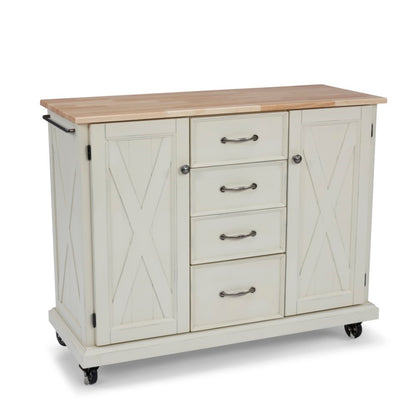 Homestyles Furniture - Seaside Lodge White Kitchen Cart - 5523-951 veiw 1
