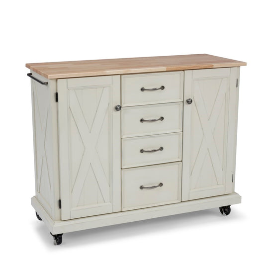 Homestyles Furniture - Seaside Lodge White Kitchen Cart - 5523-951 veiw 1