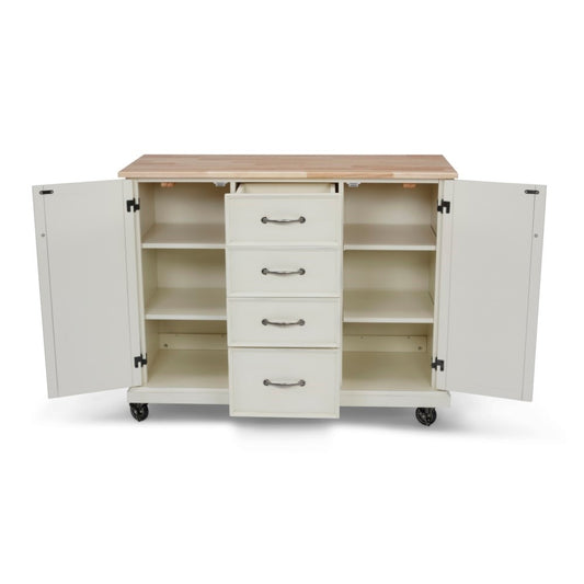 Homestyles Furniture - Seaside Lodge White Kitchen Cart - 5523-951 veiw 2