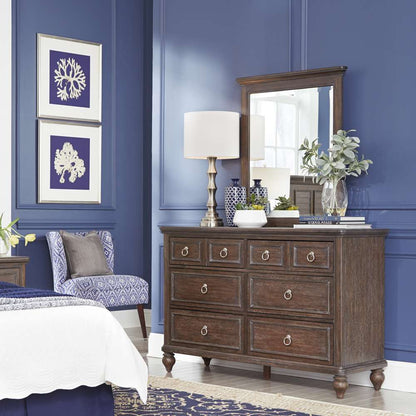 Homestyles - Southport Brown Dresser with Mirror - 5503-74 veiw 2
