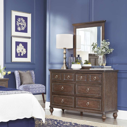 Homestyles - Southport Brown Dresser with Mirror - 5503-74 veiw 2