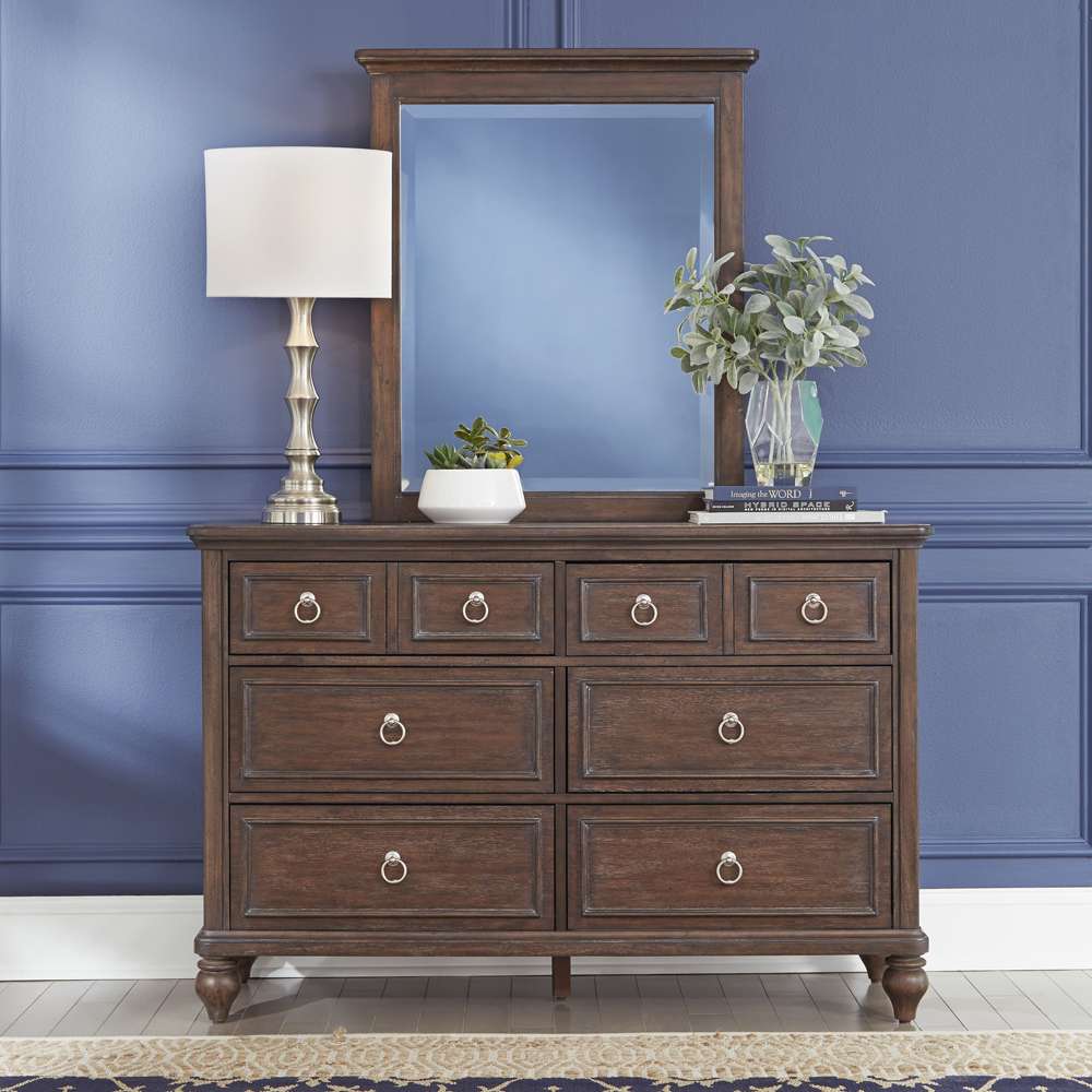 Homestyles - Southport Brown Dresser with Mirror - 5503-74 veiw 3