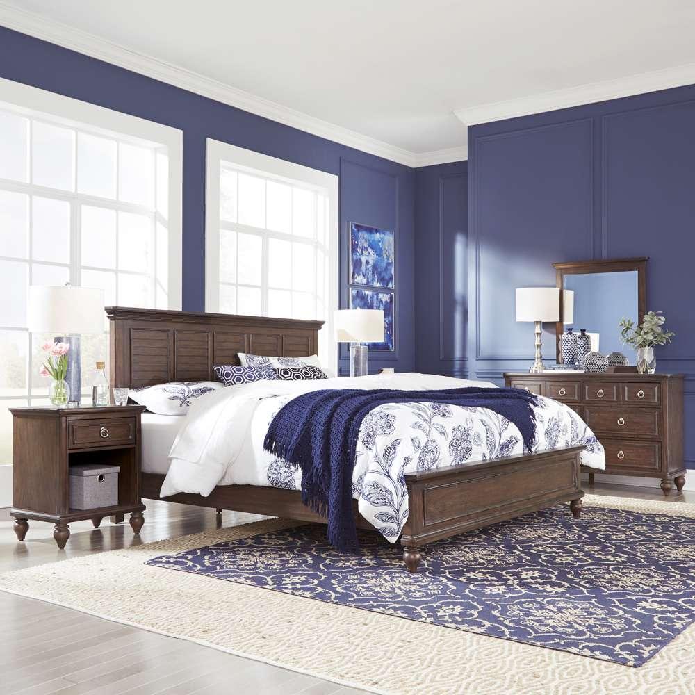 Homestyles - Southport Brown King Bed with Nightstand and Dresser with Mirror - 5503-6022 veiw 2