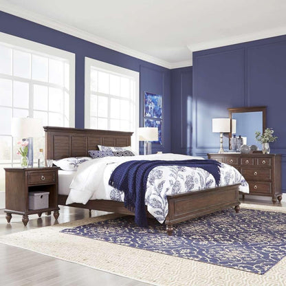 Homestyles - Southport Brown King Bed with Nightstand and Dresser with Mirror - 5503-6022 veiw 2