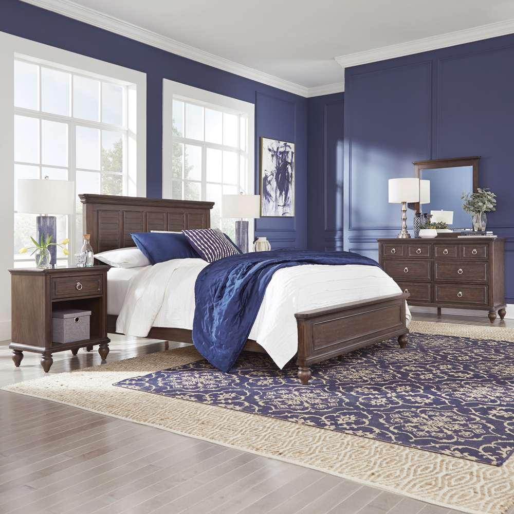 Homestyles - Southport Brown Queen Bed with Nightstand and Dresser with Mirror - 5503-5022 veiw 2