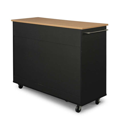 Homestyles - Storage Plus Black Kitchen Cart with doors - 4411-95 veiw 4