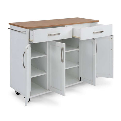 Homestyles - Storage Plus Off-White Kitchen Cart with doors - 4410-95 veiw 6