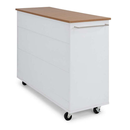 Homestyles - Storage Plus Off-White Kitchen Cart with doors - 4410-95 veiw 7