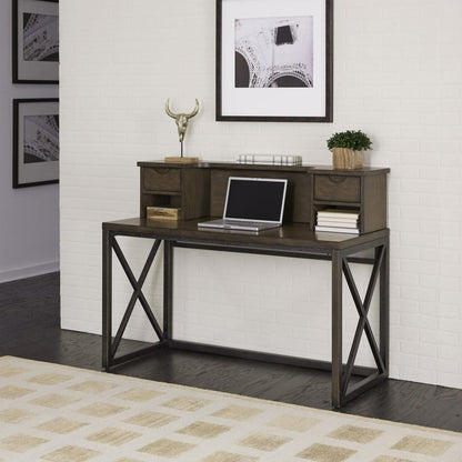 Homestyles Furniture - Xcel Brown Desk with Hutch - 5079-154 veiw 2