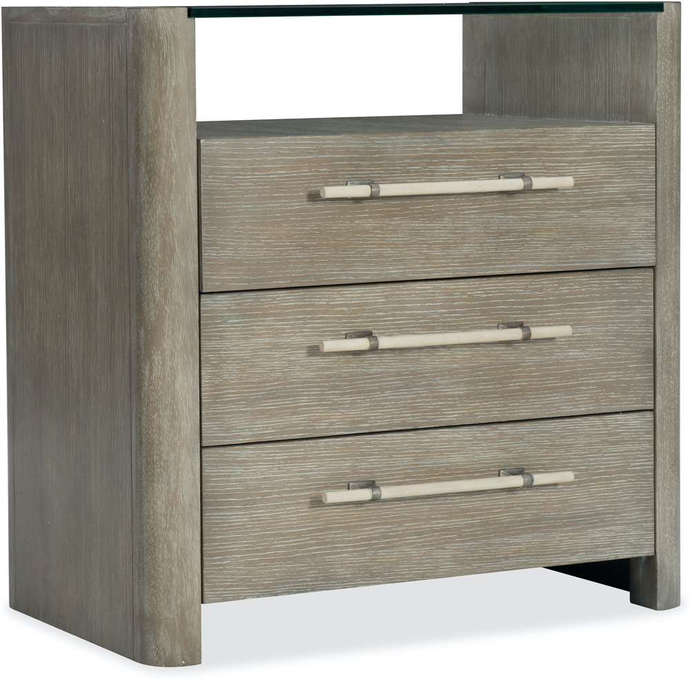 Hooker Furniture - Affinity Three-Drawer Nightstand - 6050-90016-GRY veiw 1