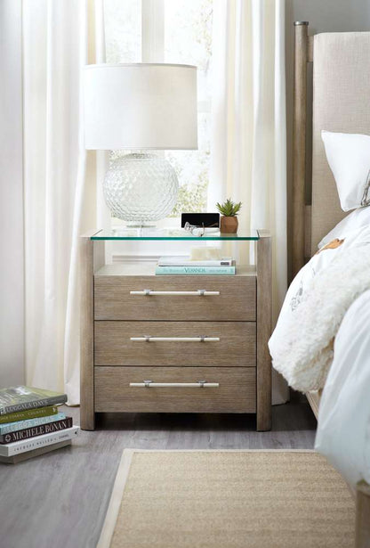 Hooker Furniture - Affinity Three-Drawer Nightstand - 6050-90016-GRY veiw 3