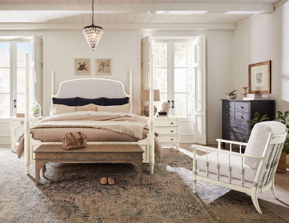 Hooker Furniture - Americana King Upholstered Poster Bed - 7050-90666-02 veiw 5