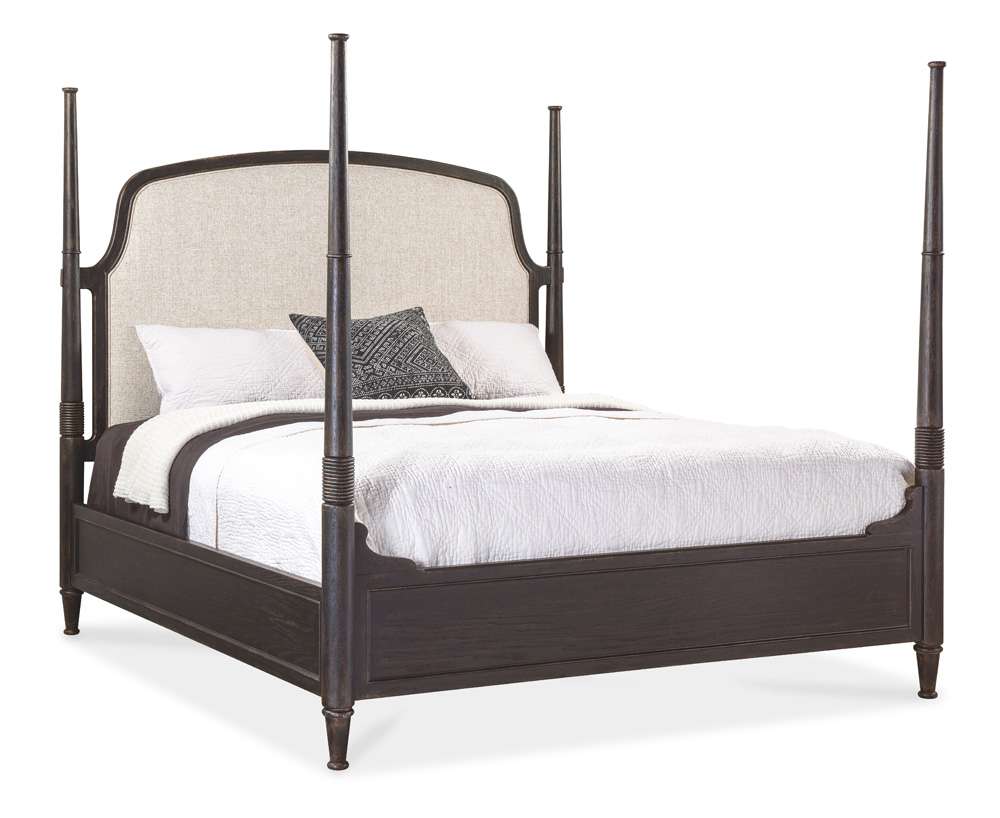 Hooker Furniture - Americana King Upholstered Poster Bed - 7050-90666-89 veiw 1