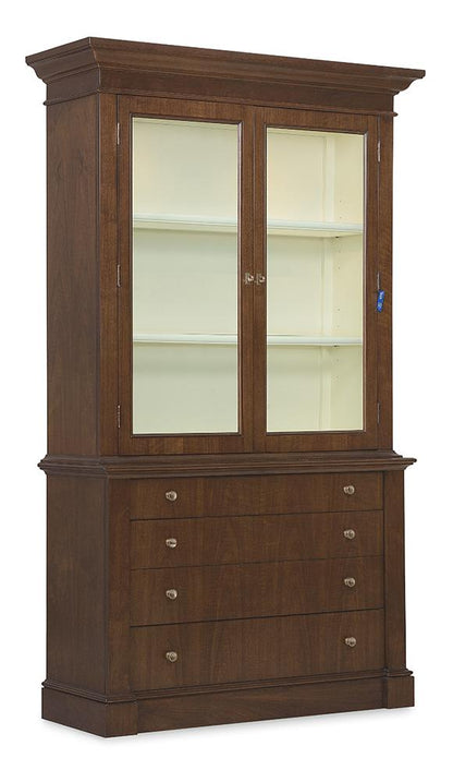 Hooker Furniture - Archives Display Cabinet in Dark Wood - 6123-75906-89 veiw 2