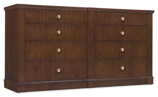 Hooker Furniture - Archives Eight-Drawer Dresser in Dark Wood - 6123-90202-89 veiw 1