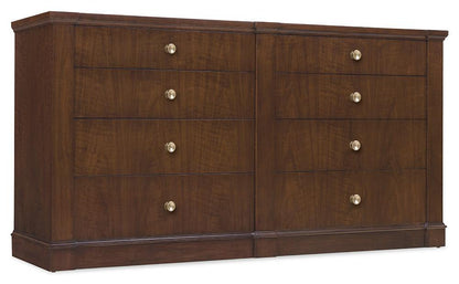 Hooker Furniture - Archives Eight-Drawer Dresser in Dark Wood - 6123-90202-89 veiw 2