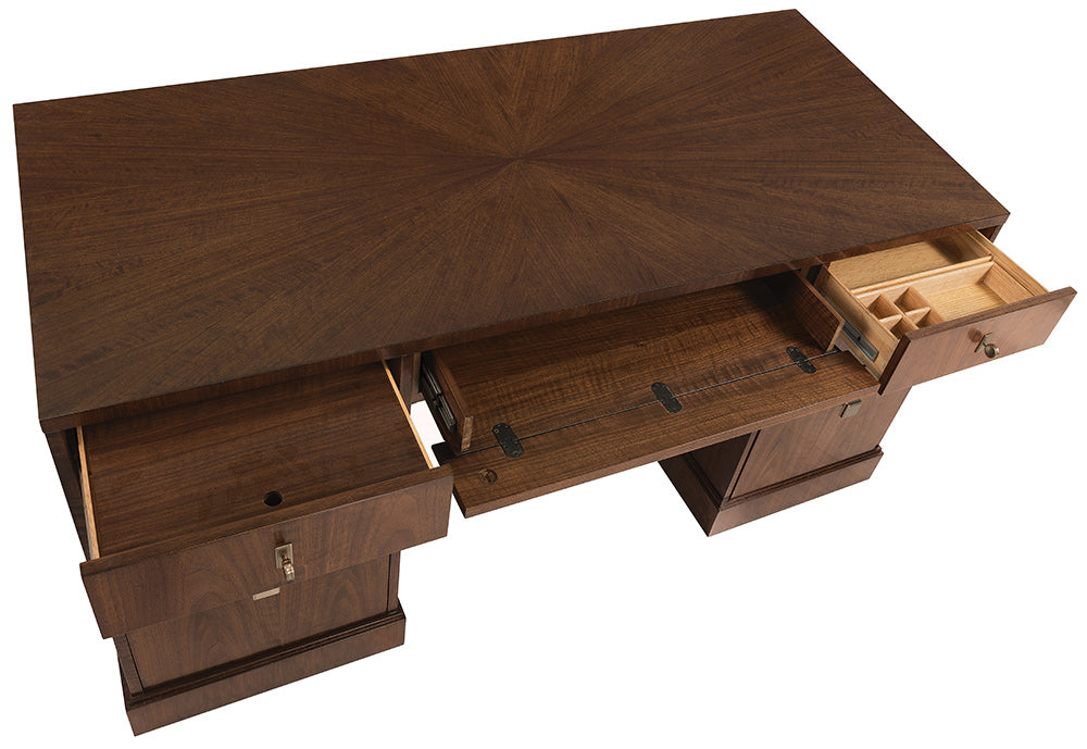 Hooker Furniture - Archives Executive Desk - Dark Wood - 6123-10462-89 view 6