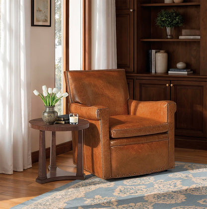 Hooker Furniture - Archives Round End Table in Dark Wood - 6123-80116-89 view 6