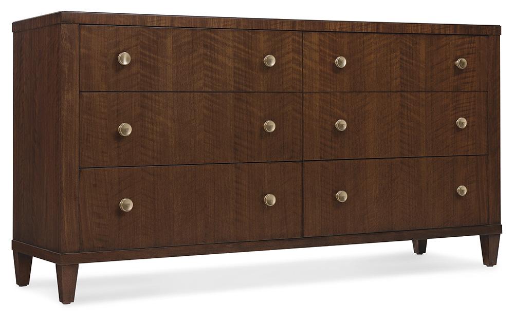 Hooker Furniture - Archives Six-Drawer Dresser in Dark Wood - 6123-90002-89 veiw 1
