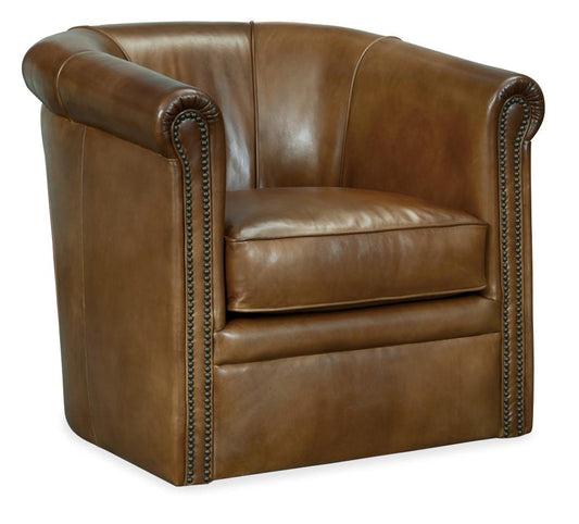 Hooker Furniture - Axton Swivel Leather Club Chair - CC388-SW-083 veiw 1