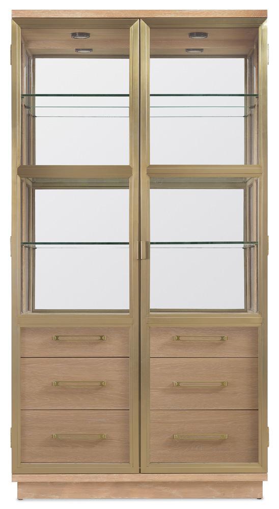 Hooker Furniture- Banyon Bay Display Cabinet in Light Wood - 6081-75906-82 veiw 3