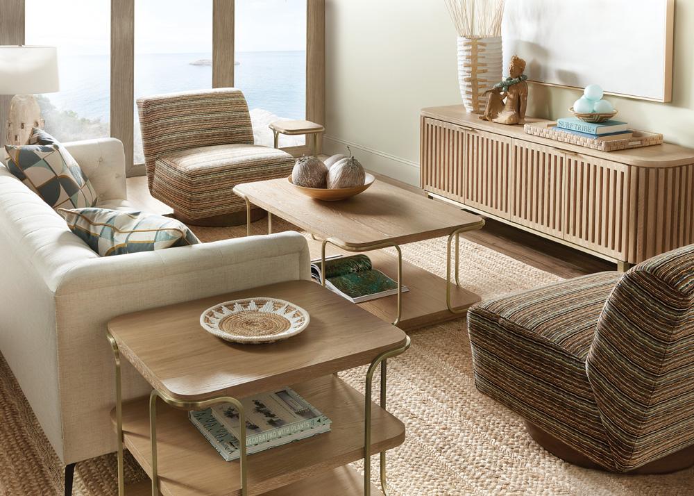 Hooker Furniture- Banyon Bay Rectangle Cocktail Table in Light Wood - 6081-80110-82 veiw 5