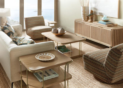 Hooker Furniture- Banyon Bay Rectangle Cocktail Table in Light Wood - 6081-80110-82 veiw 5