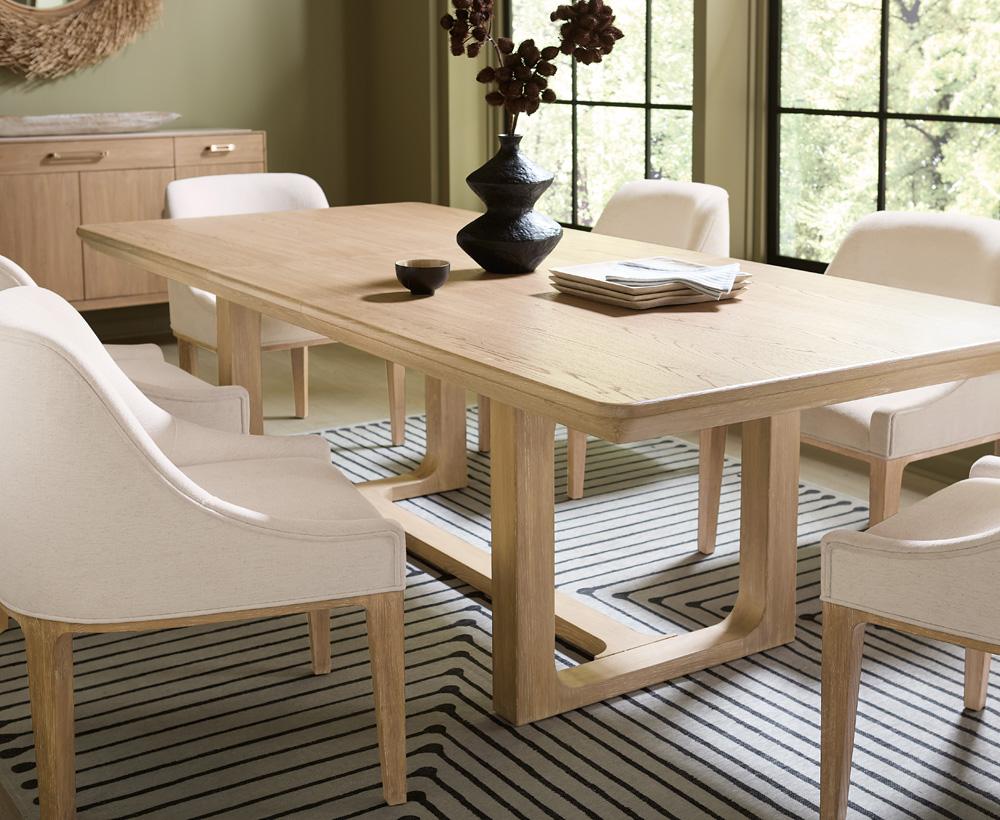 Hooker Furniture- Banyon Bay Rectangle Dining Table with Two 20-inch Leaves in Light Wood - 6081-75200-82 veiw 8